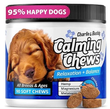 Charlie & Buddy Duck Calming Chews for Dogs with Melatonin