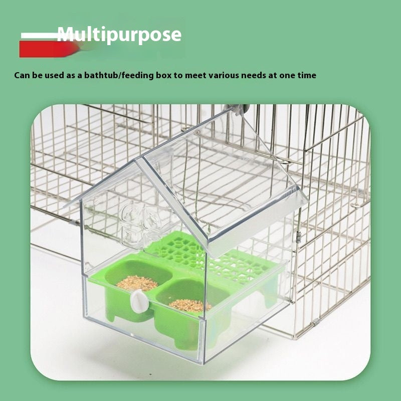 Peony Parrot Feeder Villa Transparent  ( Delivery: 7 days to 14 days )