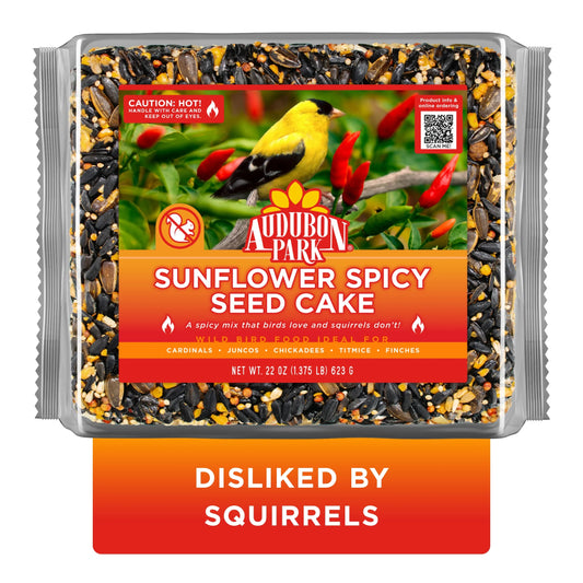 (2 Pack)  Spicy Seed Cake Wild Bird Food, Dry, 1 Count per Pack, 22 Oz.