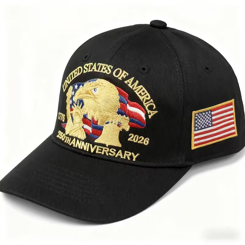 Patriotic 250th Anniversary USA Baseball Cap – Adjustable Vintage Design 1