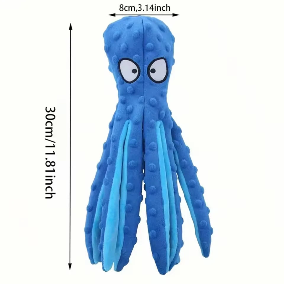 Octopus Plush Squeaky Dog Toy – Soft Chewy Fun